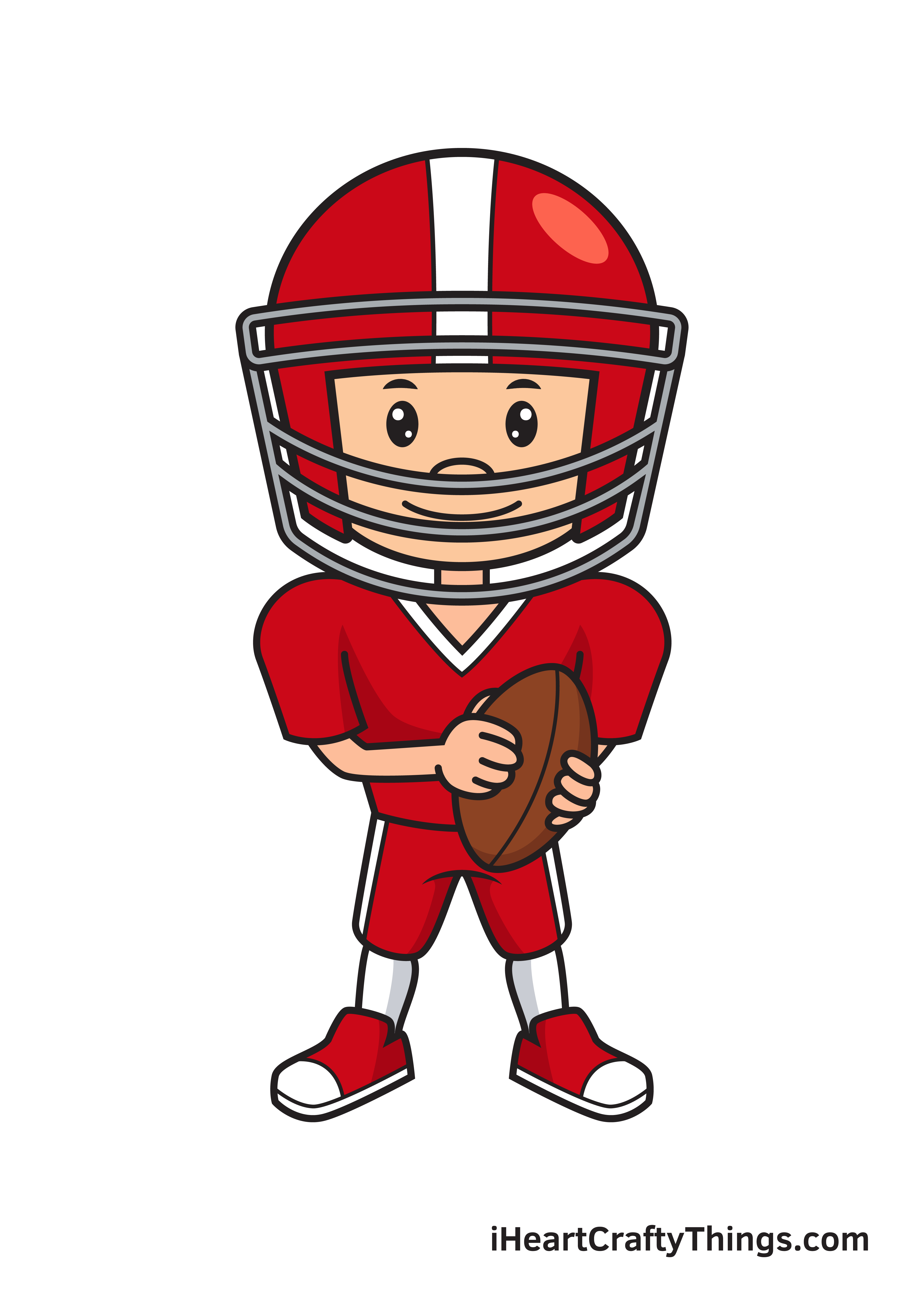 Football Player Drawing - How To Draw A Football Player Step By Step