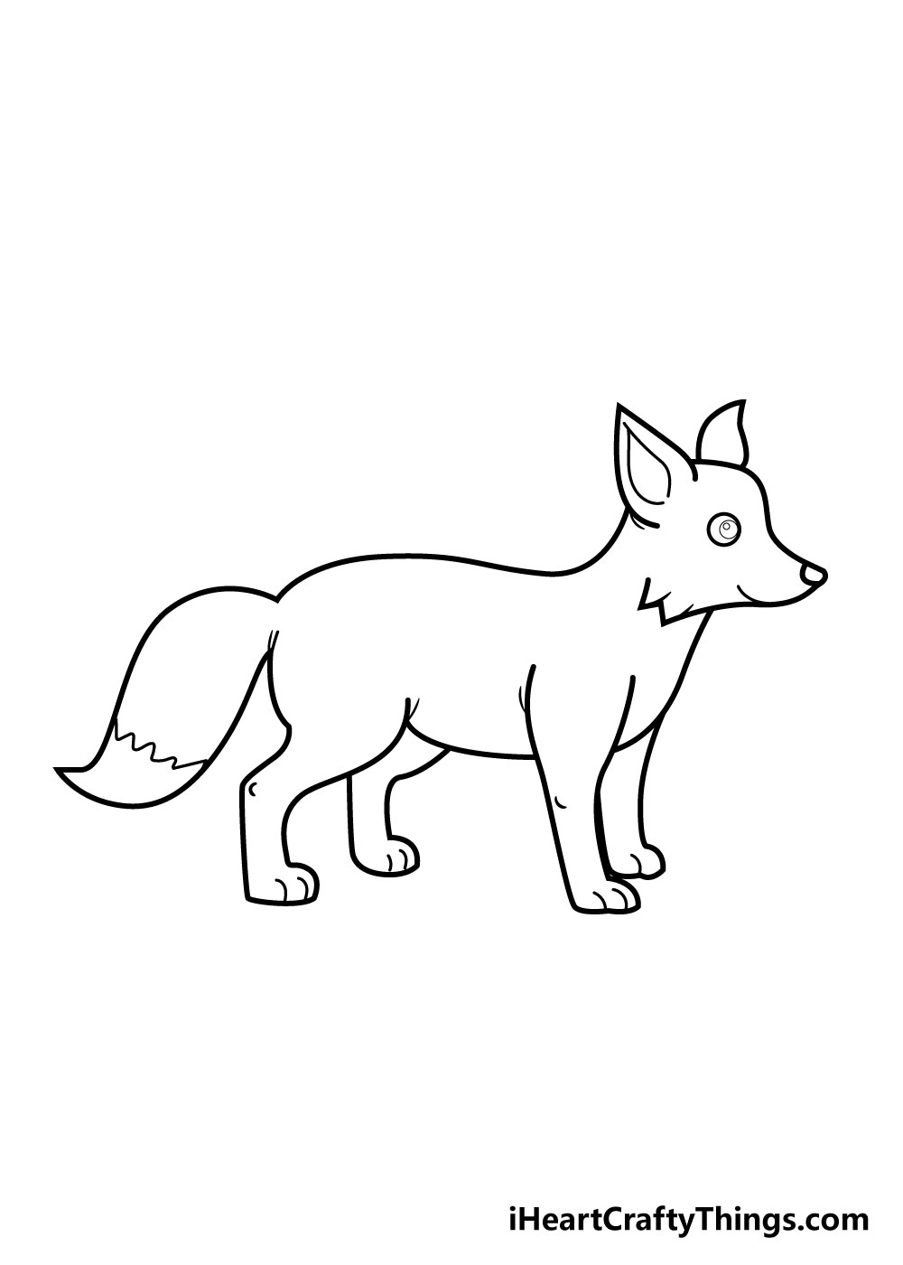 how to draw a baby fox step by step