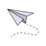how to draw paper airplane image
