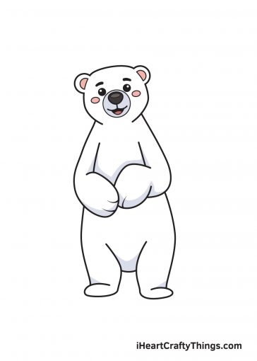 how to draw polar bear image