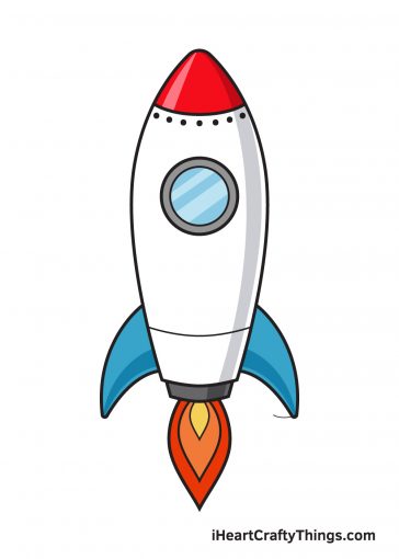 how to draw rocket image