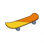 how to draw skateboard image