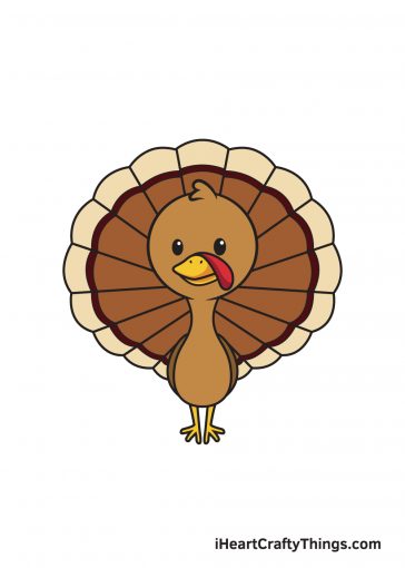 how to draw turkey image