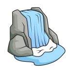 how to draw waterfall image