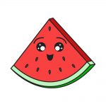 how to draw watermelon image