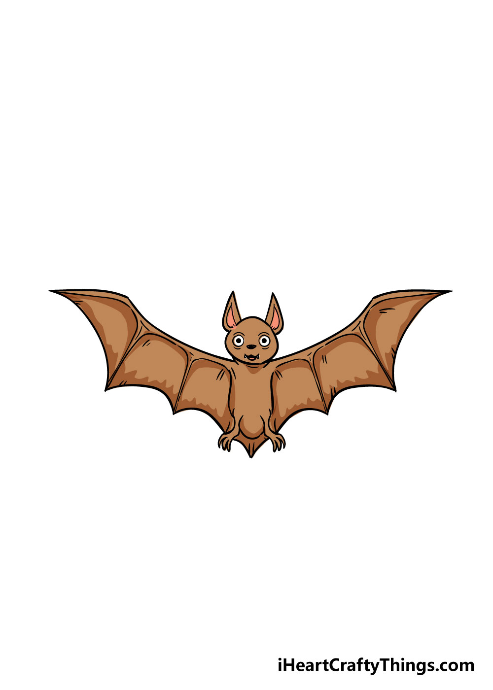 How to Draw a Scary Bat - Halloween - VERY EASY FOR KIDS - YouTube