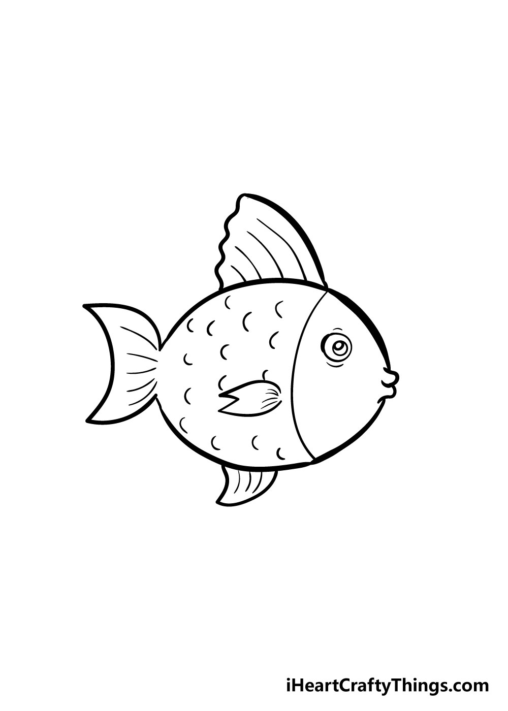 fish drawing step 6