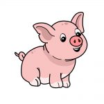 how to draw pig image