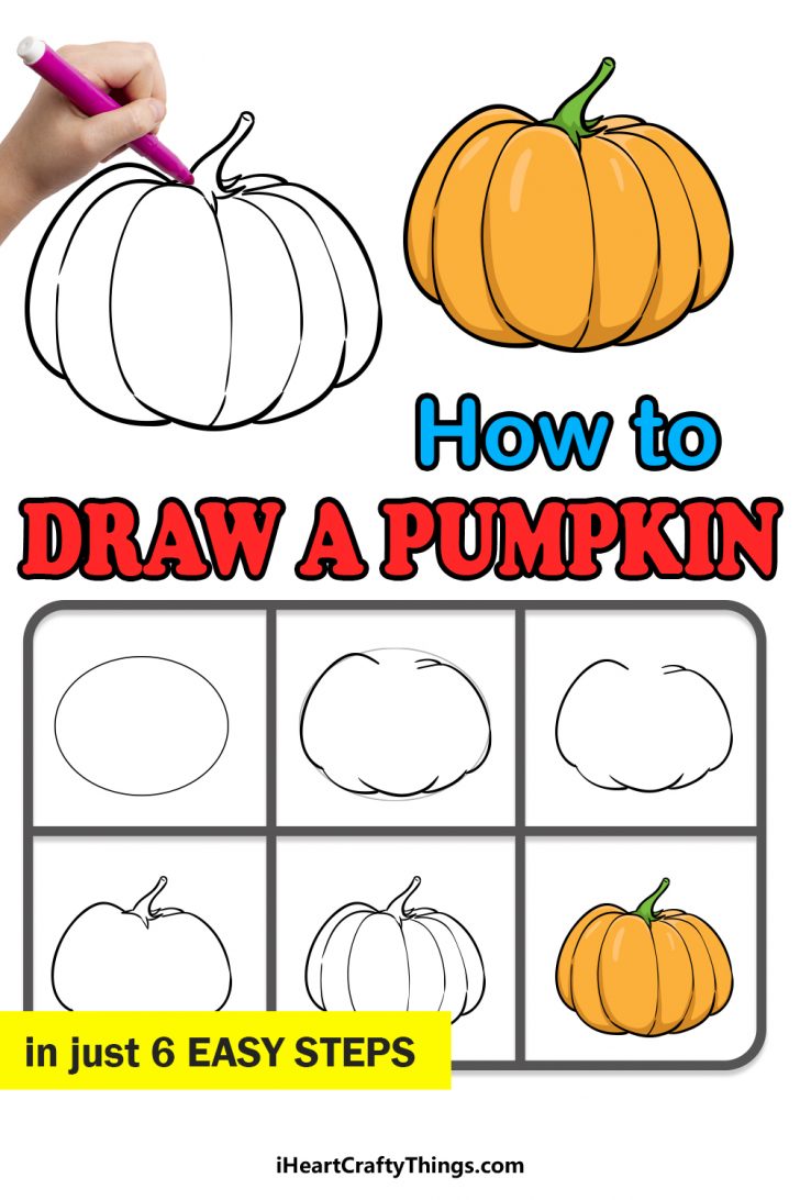 Pumpkin Drawing - How To Draw A Pumpkin Step By Step!