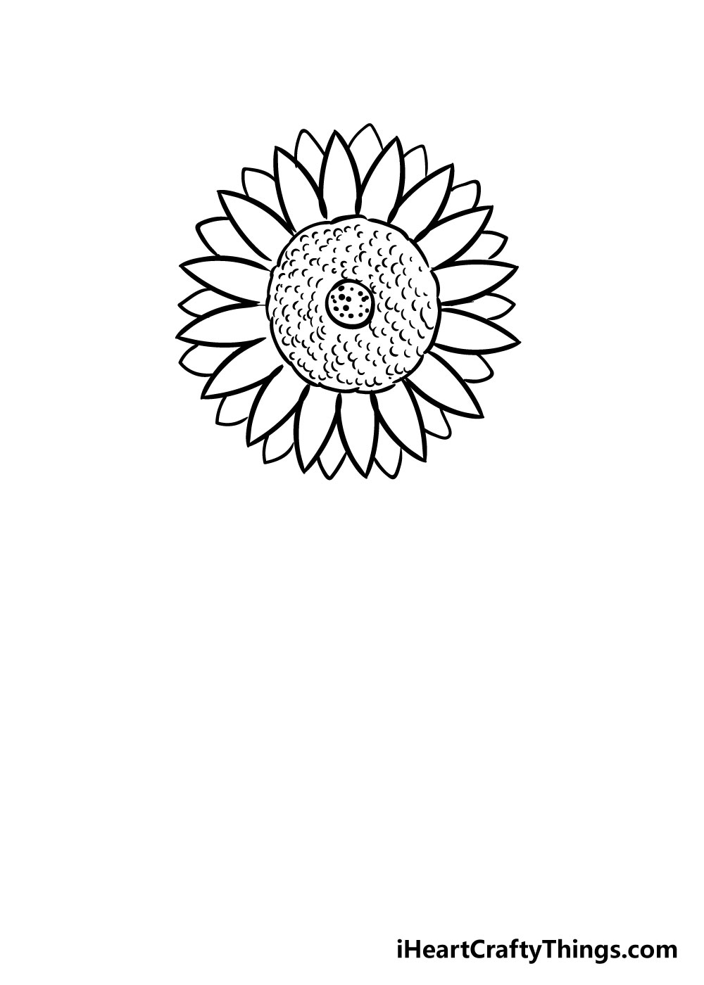 sunflower simple drawing