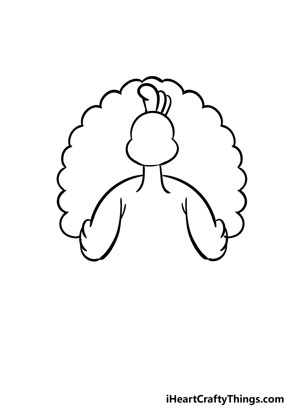 turkey drawing step 5