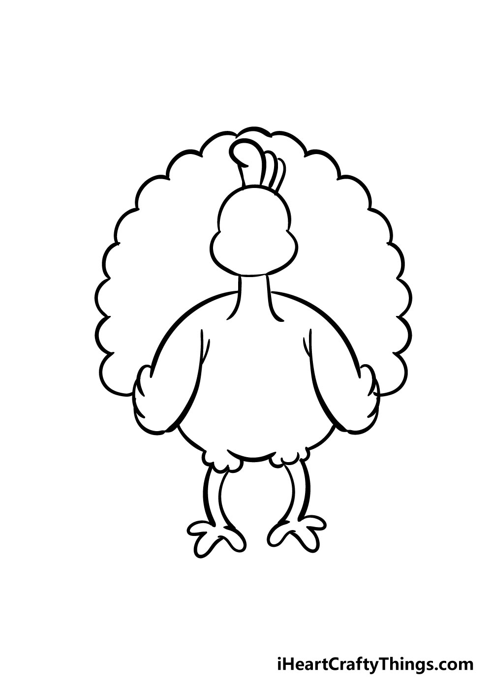 turkey drawing step 6