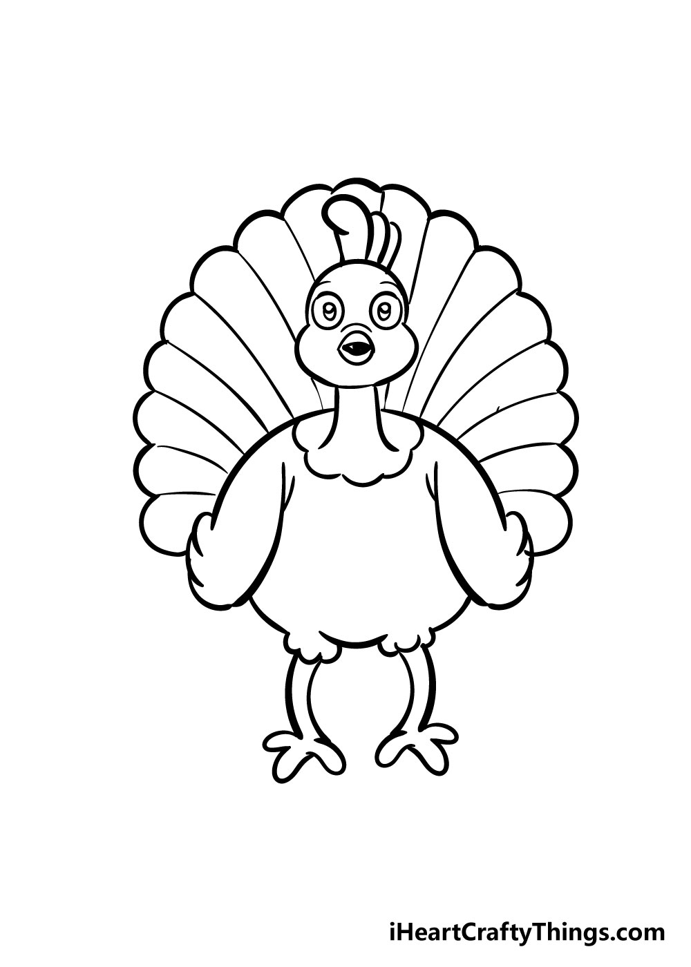 turkey drawing step 8