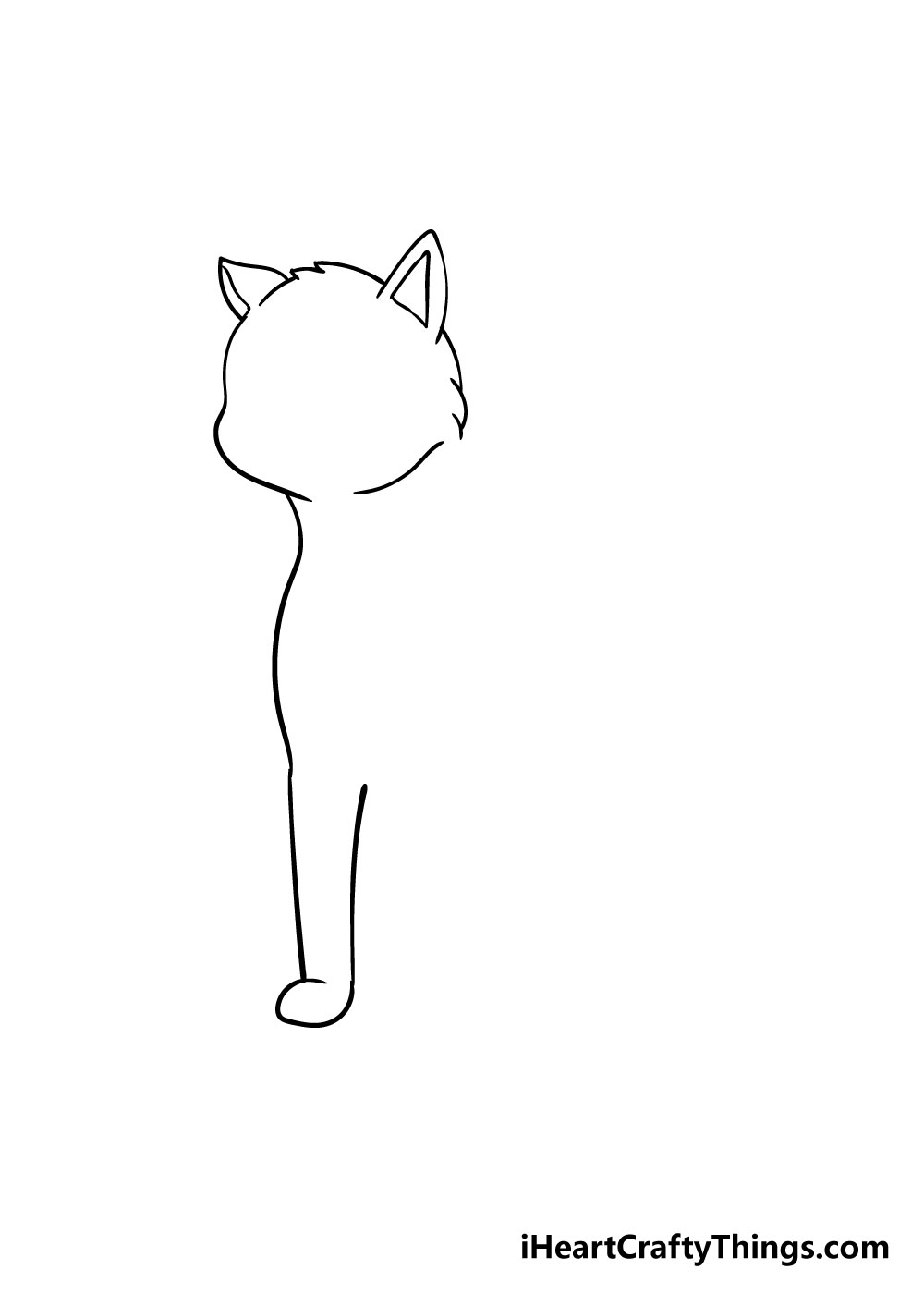 Cat Drawing How To Draw A Cat Step By Step