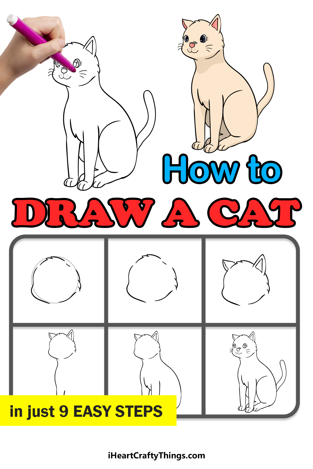 How To Draw A Cat Easy Steps