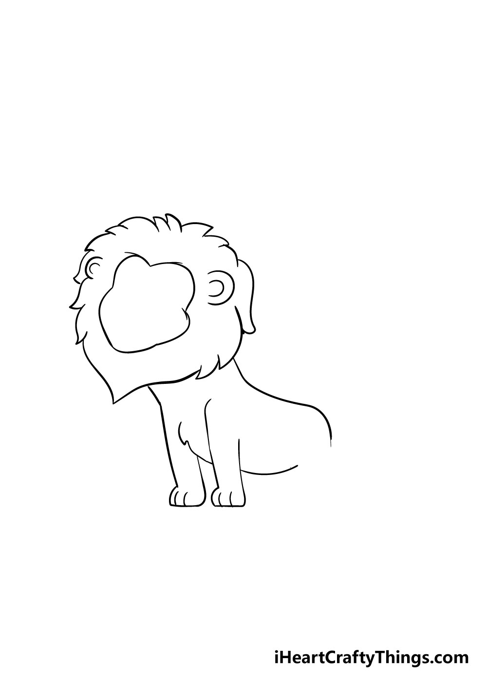vẽ sư tử bước 4