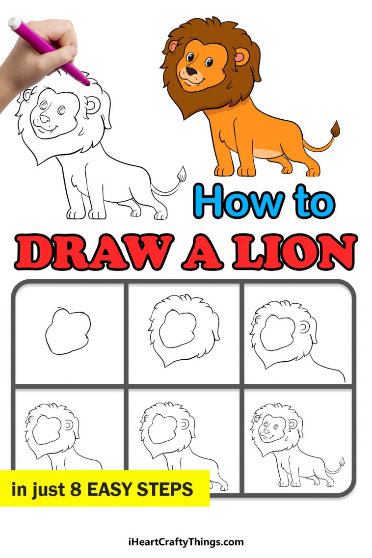Lion Drawing - How To Draw A Lion Step By Step!
