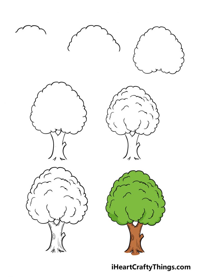 Tree Drawing How To Draw A Tree Step By Step!