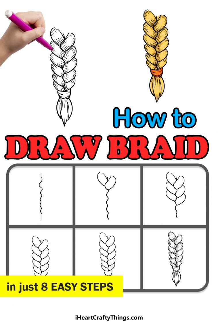 Braid Drawing - How To Draw A Braid Step By Step!