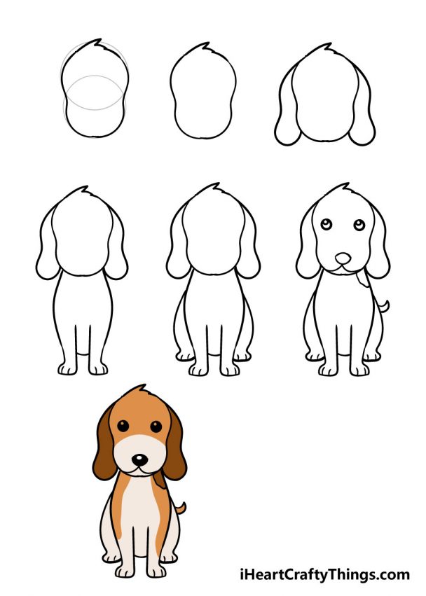 Dog Drawing - How To Draw A Dog Step By Step