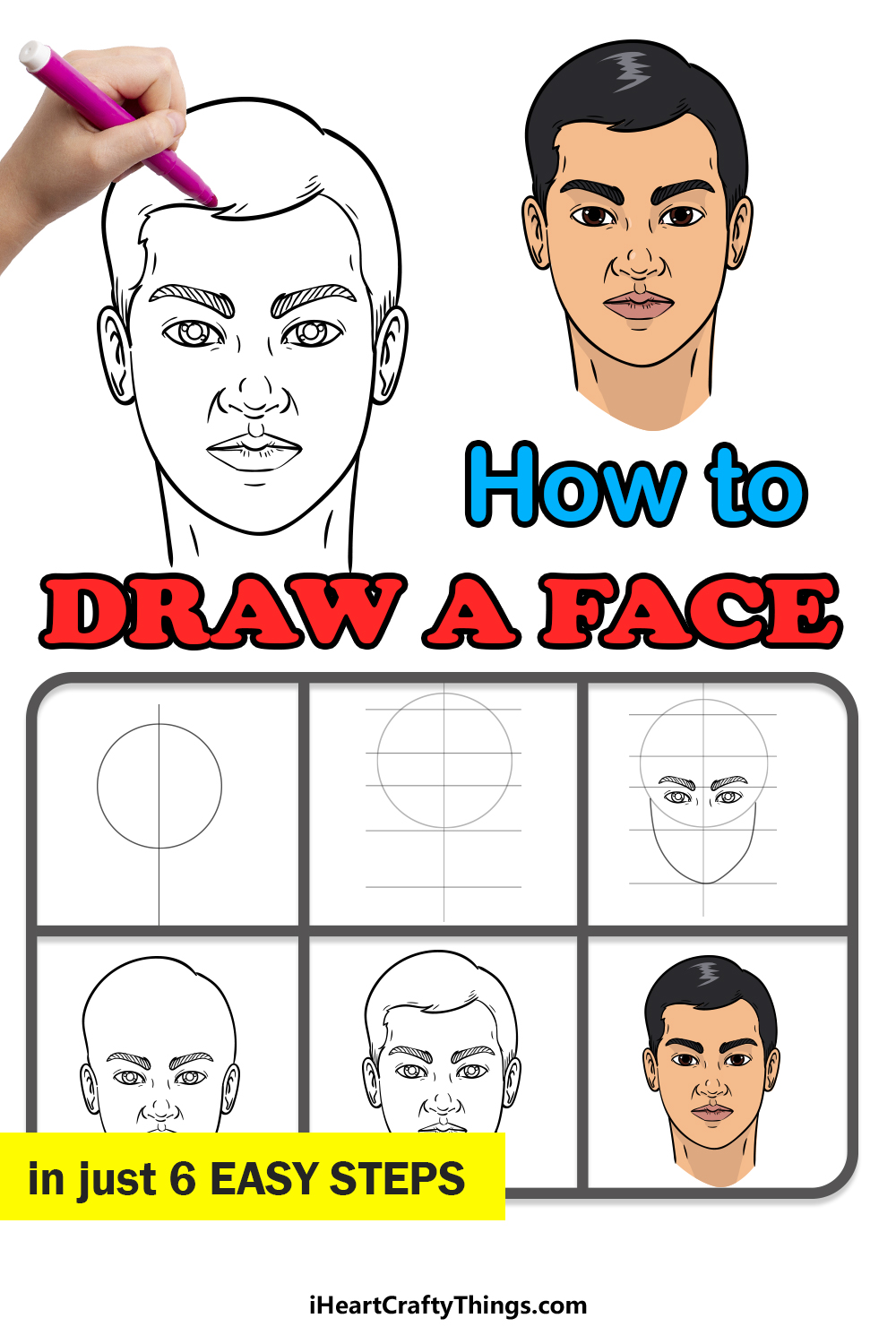  Face Drawing - How To Draw A Face Step By Step 