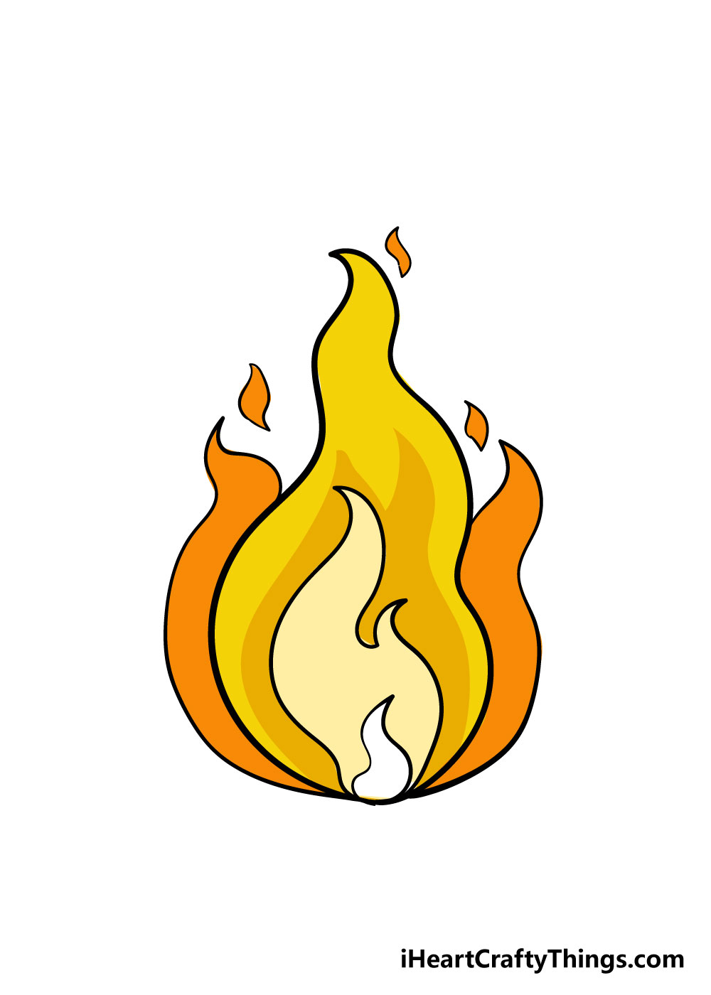 Fire Drawing - How To Draw Fire Step By Step!