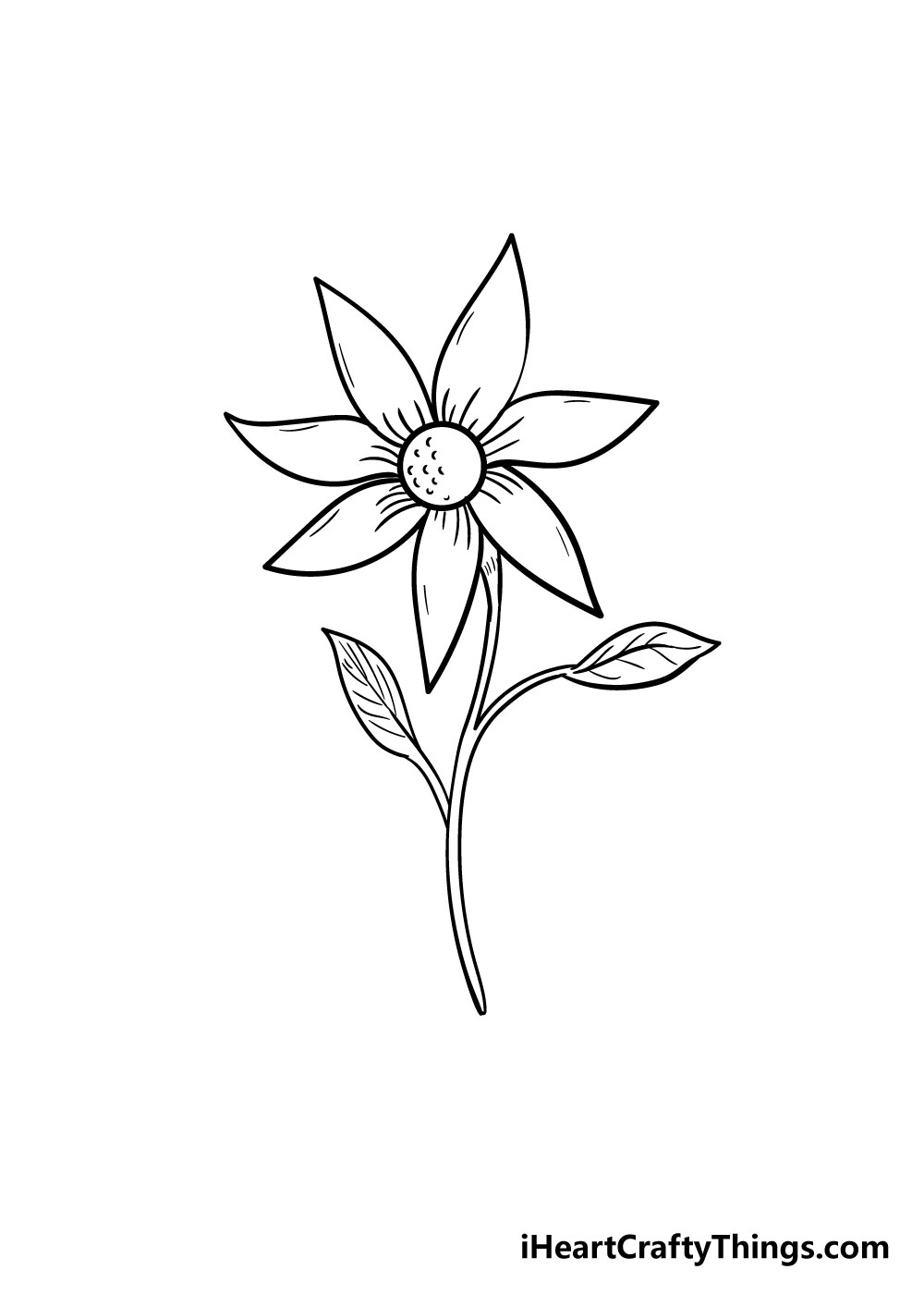 how to draw a easy flower