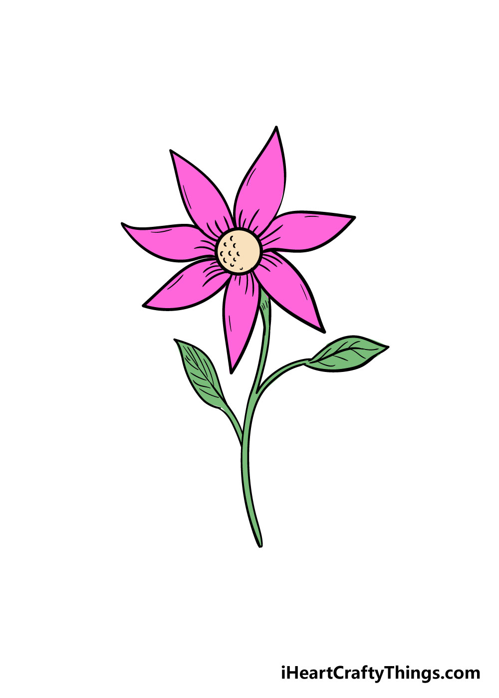 flower drawing step 9