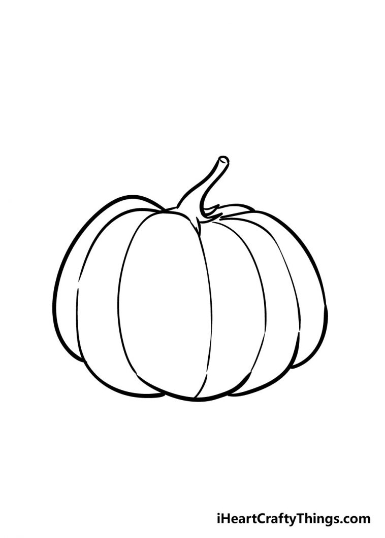 Pumpkin Drawing How To Draw A Pumpkin Step By Step!