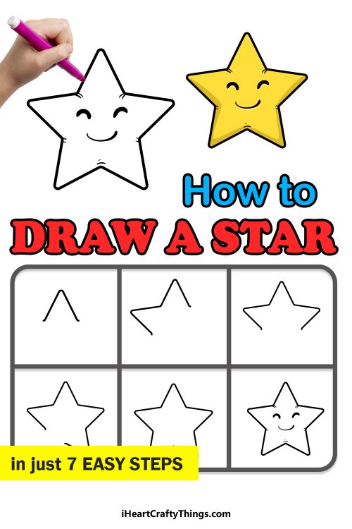 Star Drawing - How To Draw A Star Step By Step!