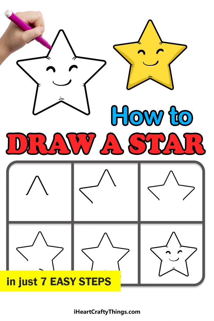 Star Drawing How To Draw A Star Step By Step!