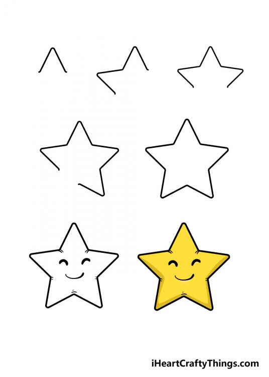 Star Drawing How To Draw A Star Step By Step