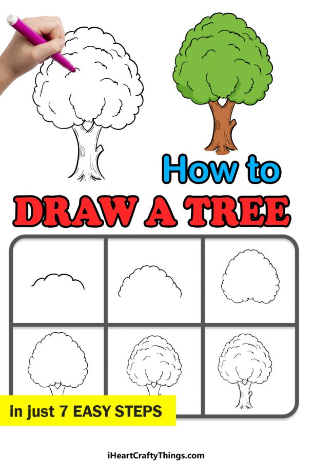 Tree Drawing - How To Draw A Tree Step By Step!