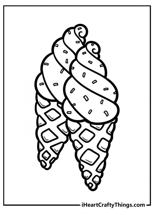 Ice Cream Coloring Pages (100% Free Printables)