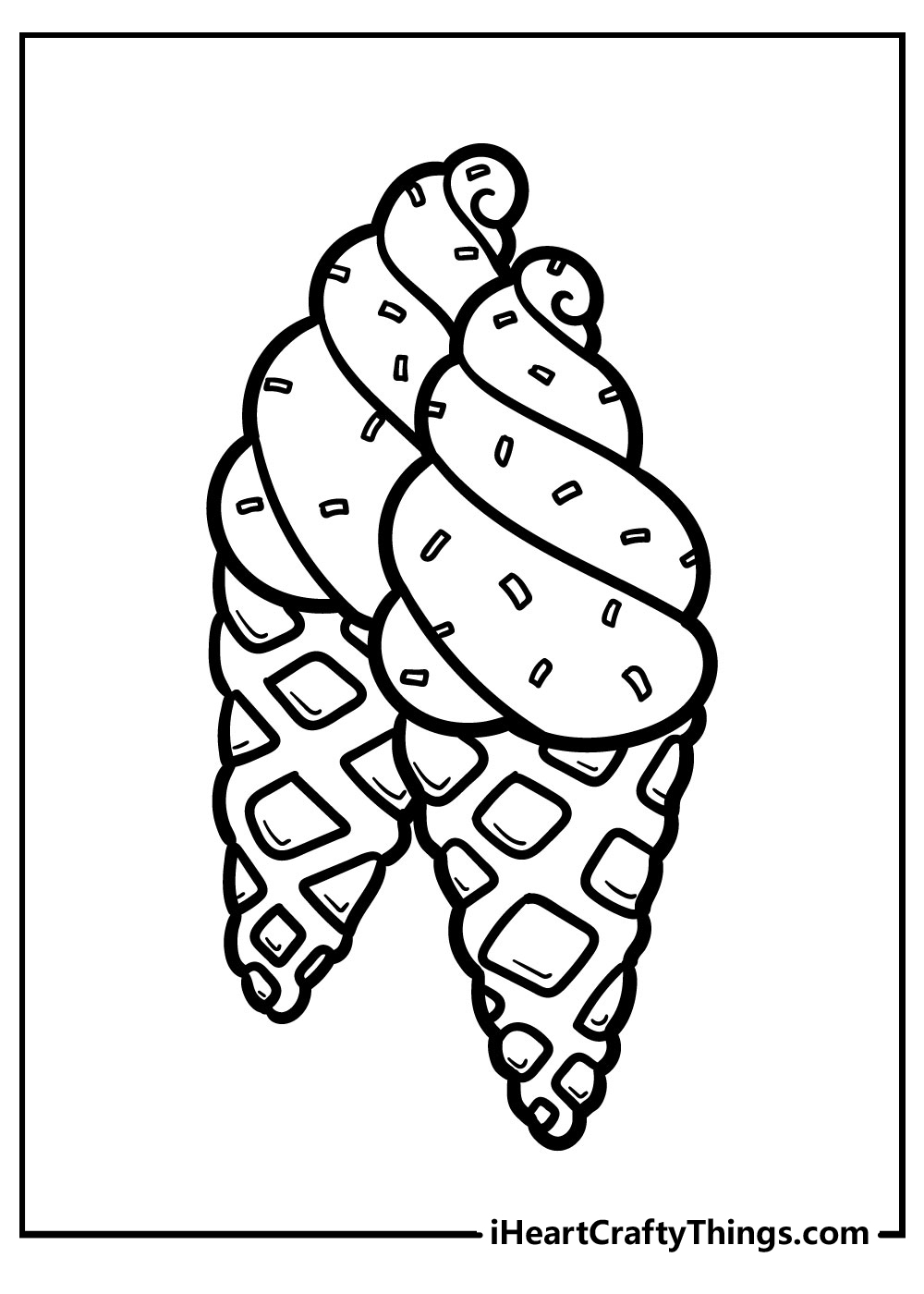 ice cream coloring pages free printable