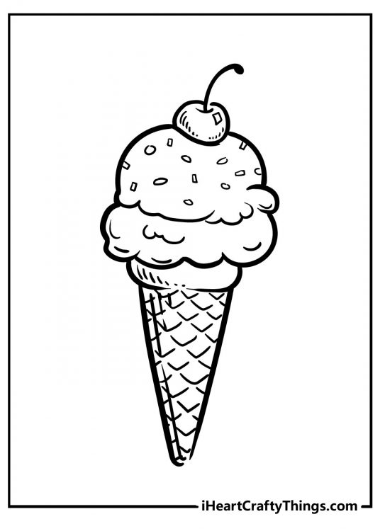 Ice Cream Coloring Pages (100% Free Printables)