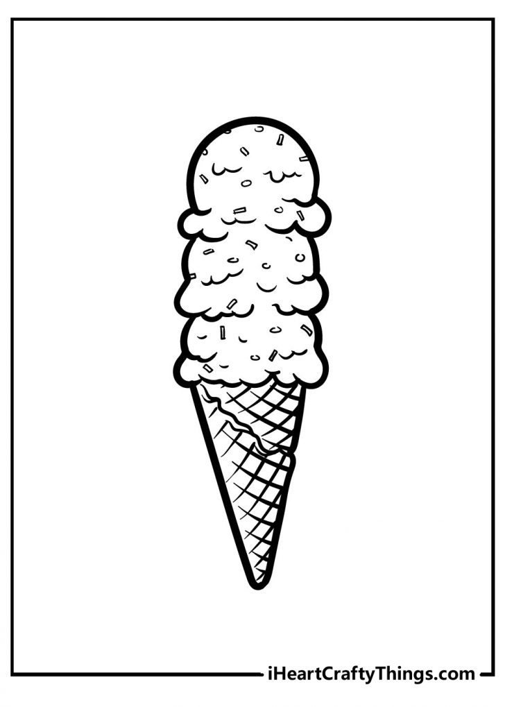 Ice Cream Coloring Pages (100% Free Printables)