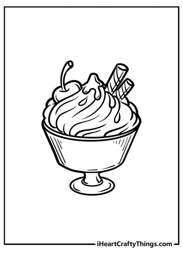 Ice Cream Coloring Pages (100% Free Printables)