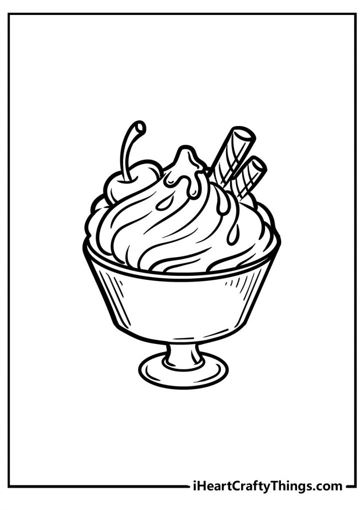 Ice Cream Coloring Pages (100% Free Printables)