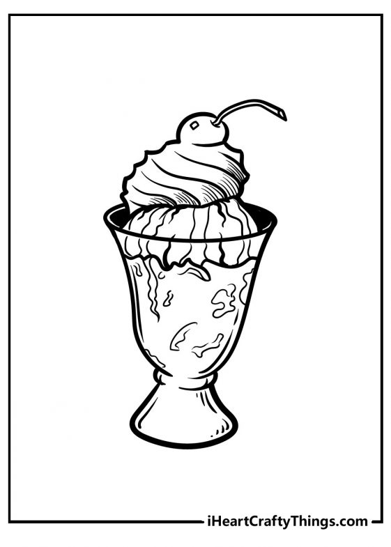 Ice Cream Coloring Pages (100% Free Printables)