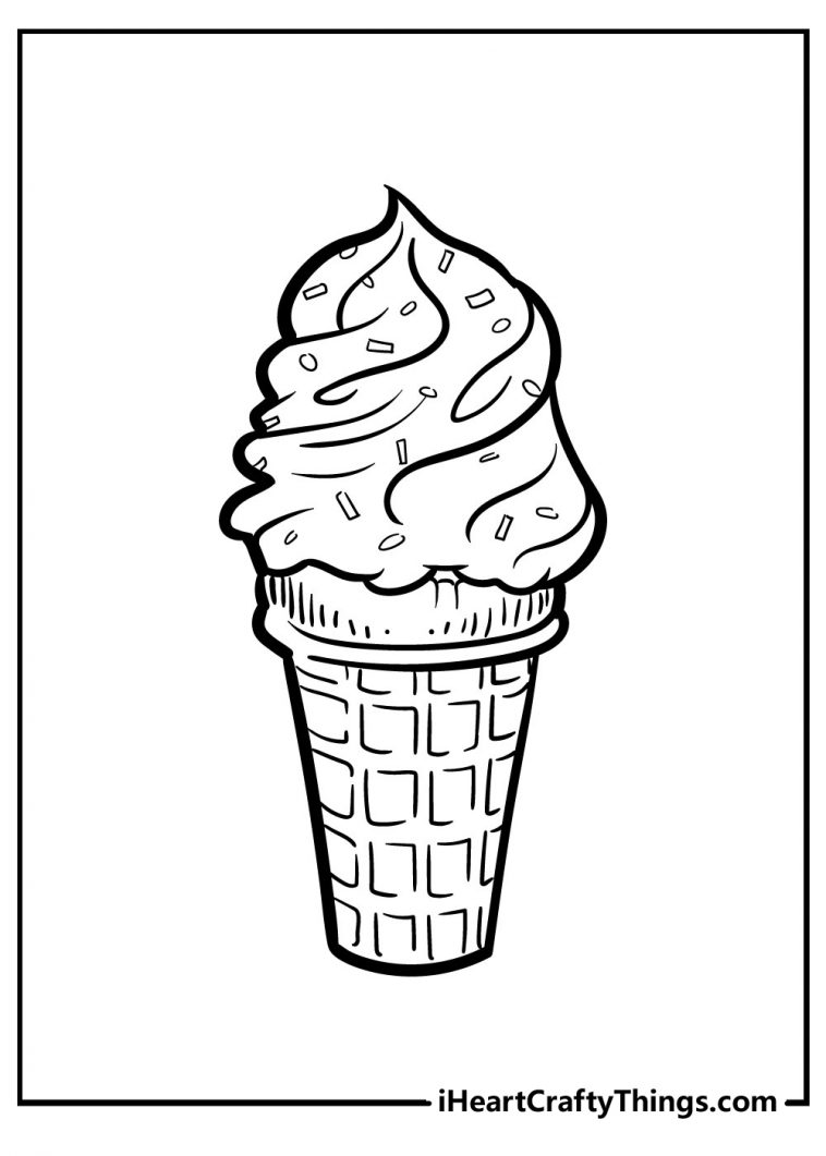 Ice Cream Coloring Pages (100% Free Printables)