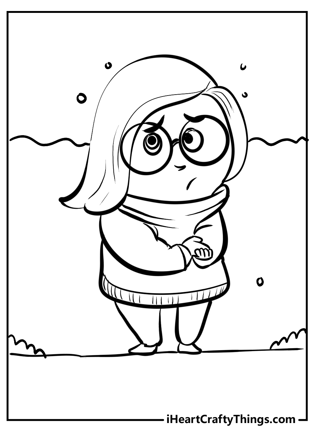 inside out sadness coloring pages