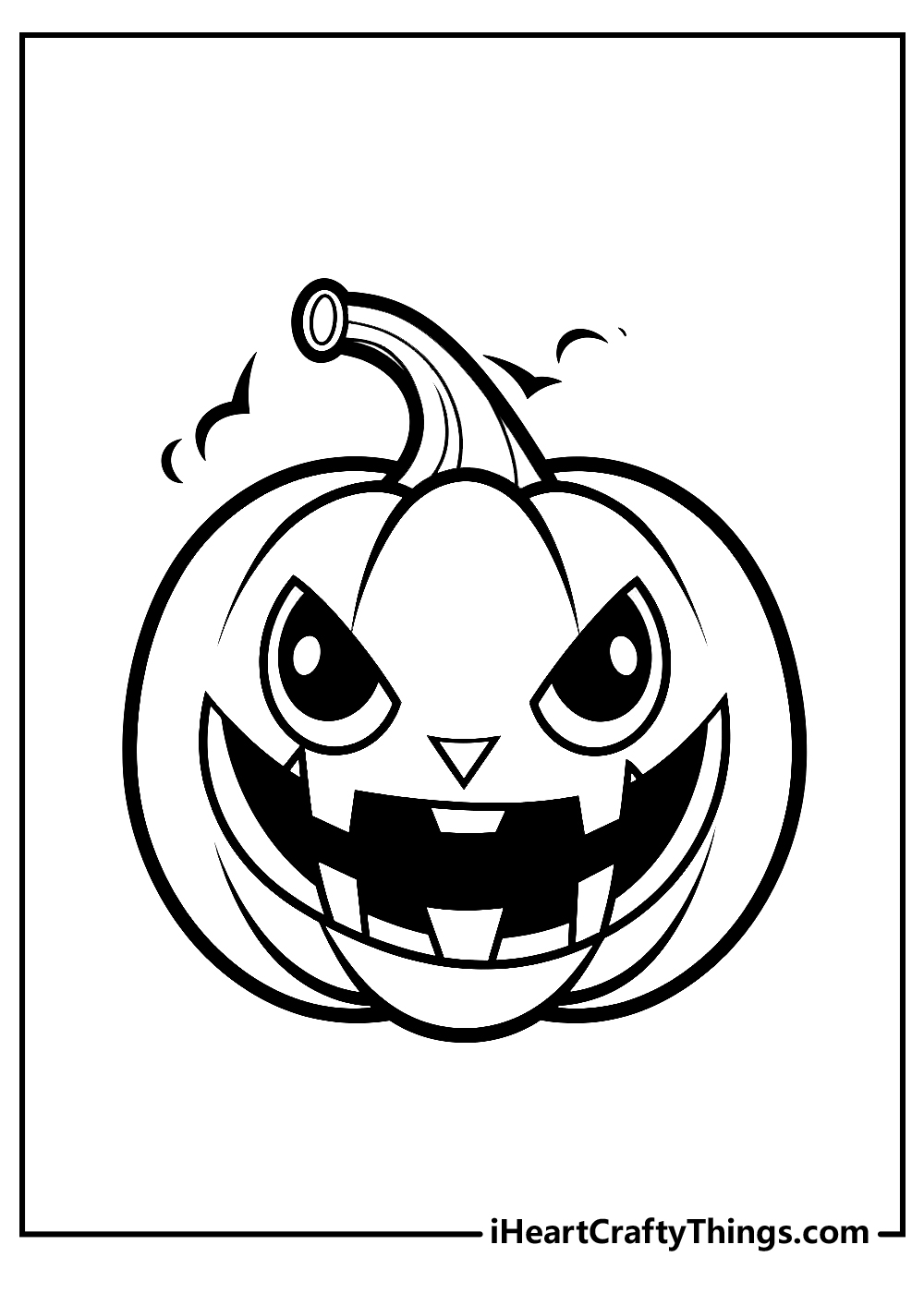 scary jack o lantern coloring printable free download