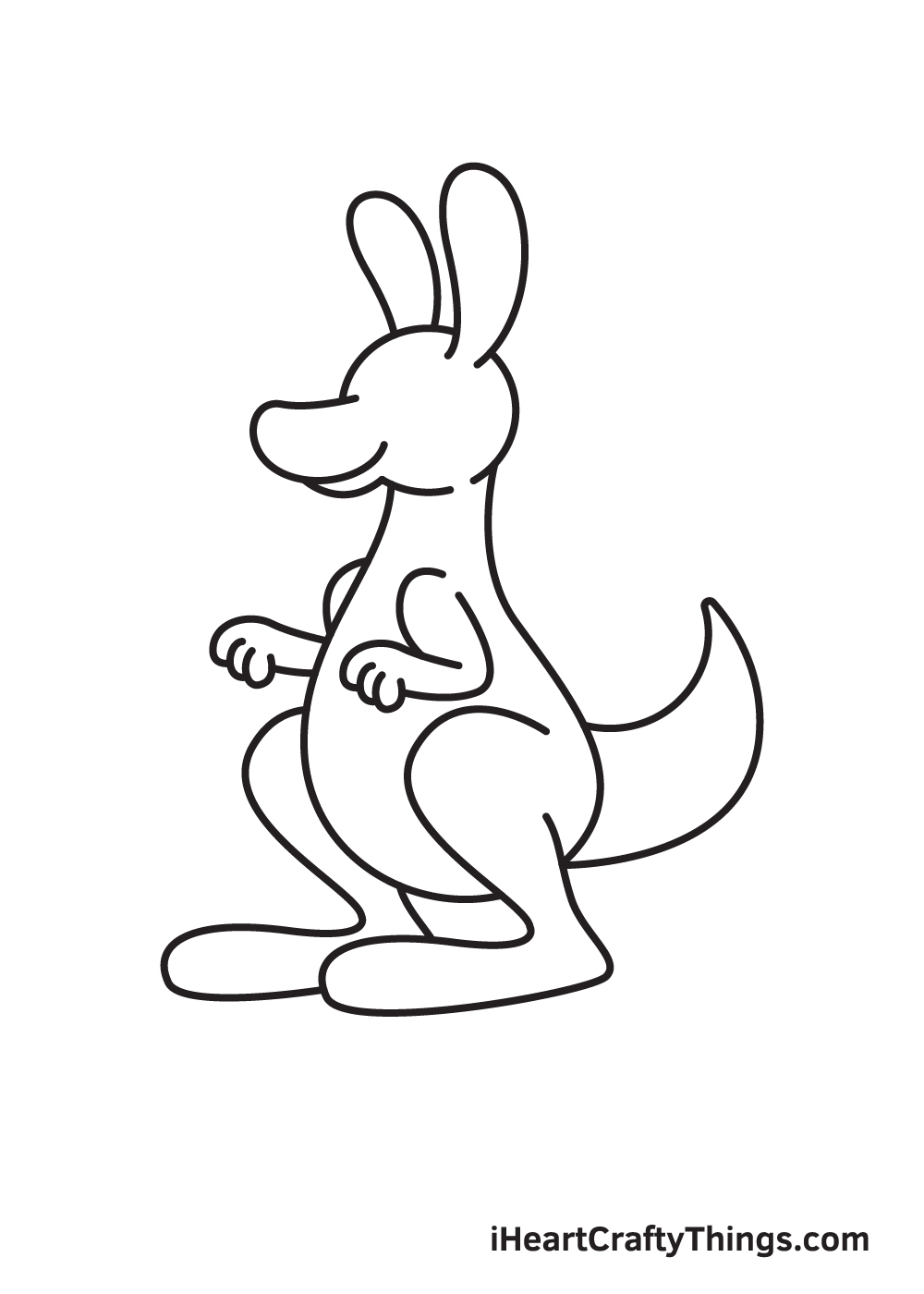 kangaroo drawing step 7