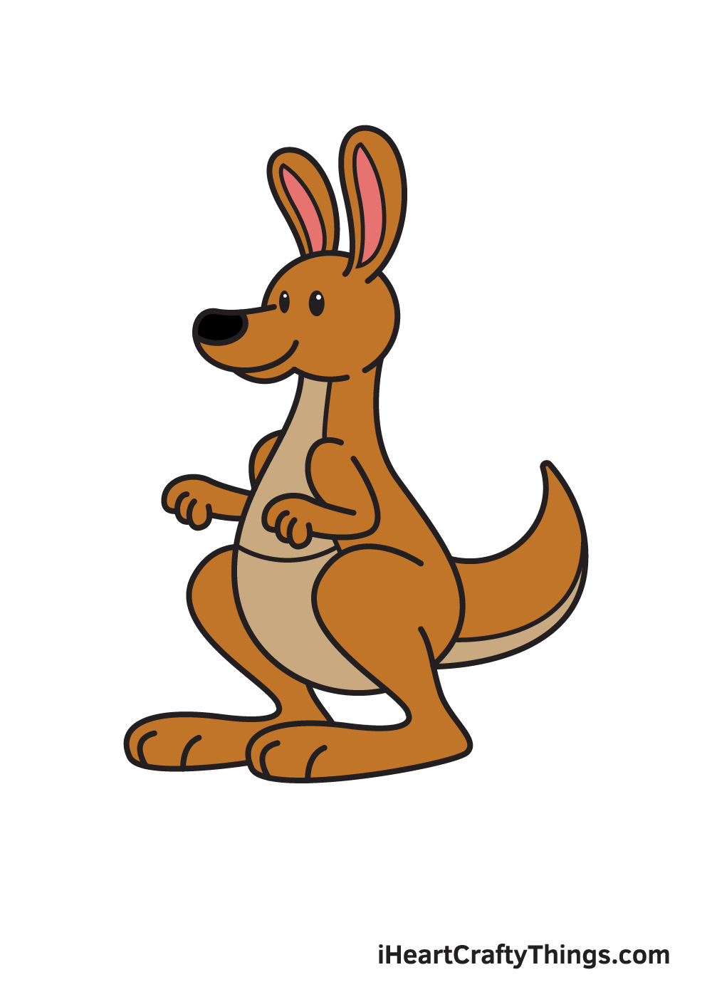 kangaroo drawing 9 steps