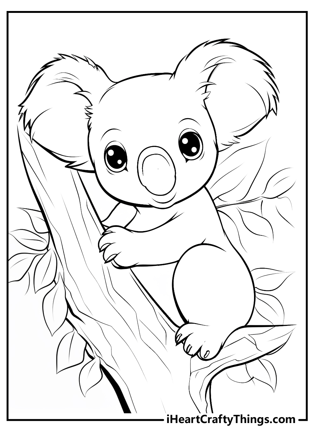 koala coloring printable