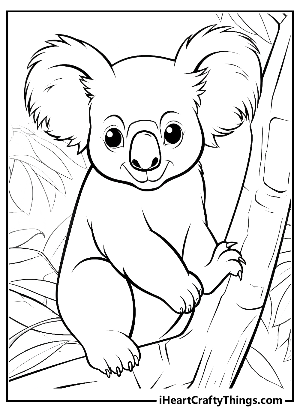 koala coloring sheet free pdf download