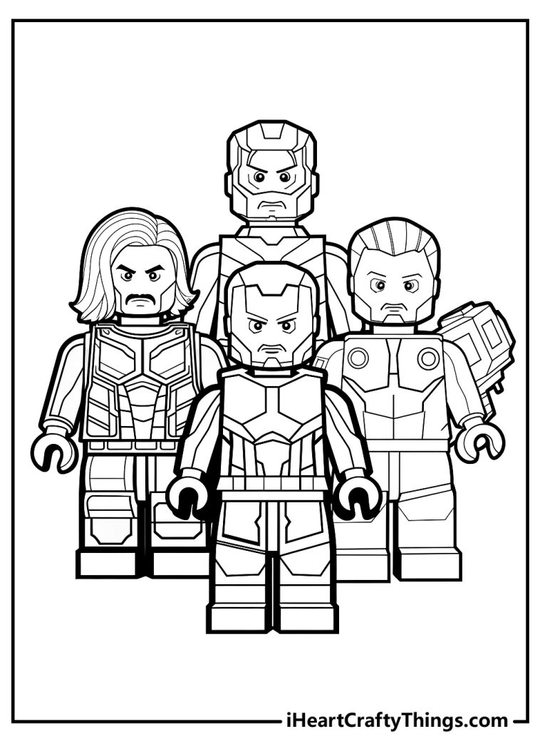 Lego Avengers Coloring Pages (15 Free Printables)