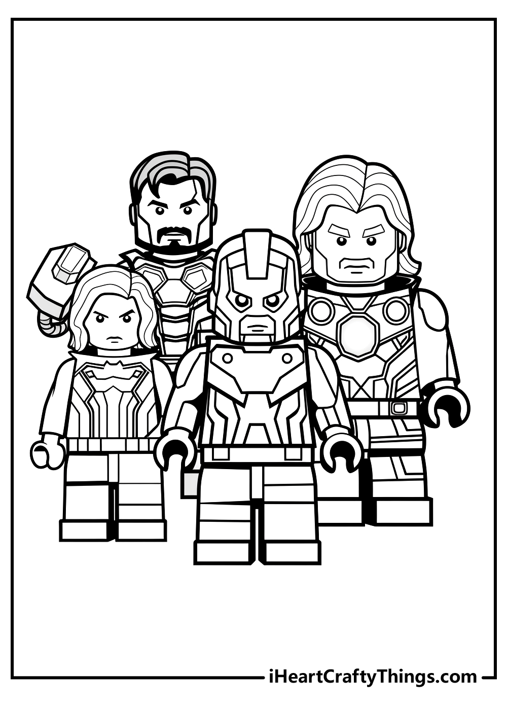 lego avengers coloring printable