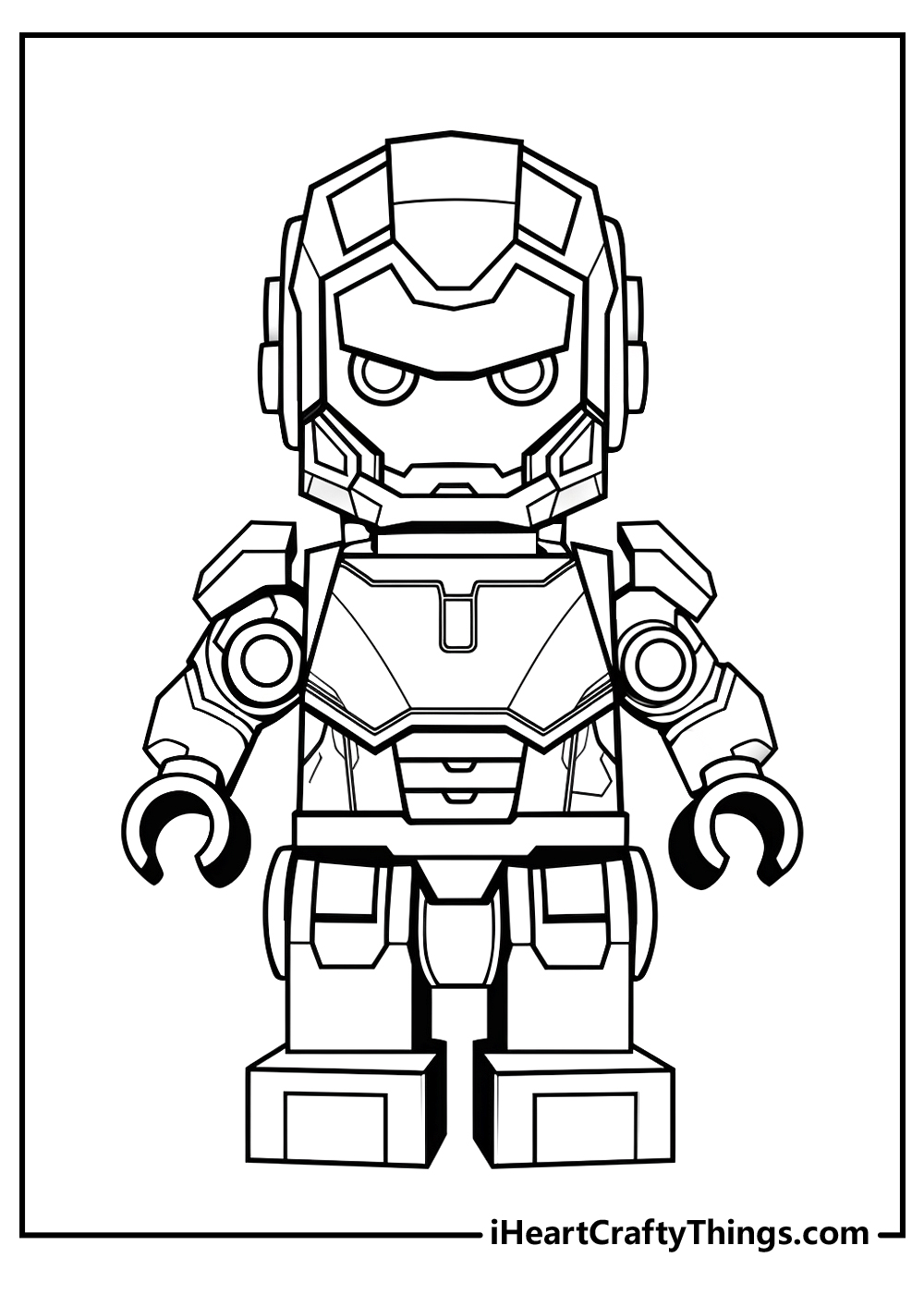 lego ironman coloring page